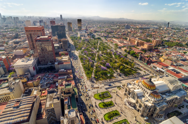 mexico city aerial view